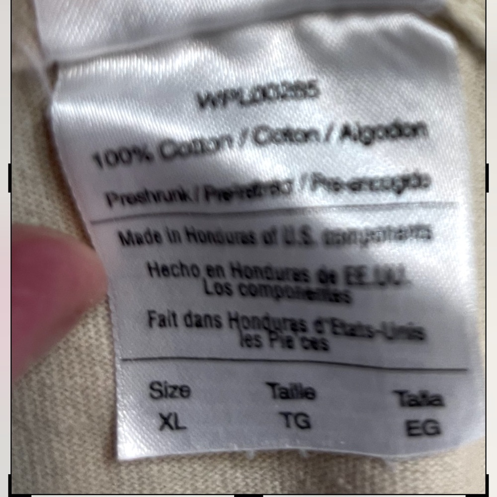 New! Men's Cream grafic Shirt. Fairly thick cotton shirt!  Size XL NWOT! - Picture 3 of 4